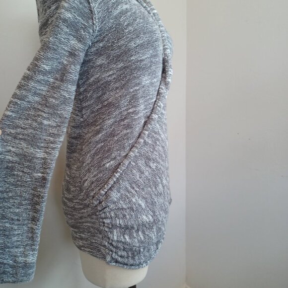 Free People Sweater Gotham Faux Wrap Surplice Gray V Neck Pullover Womens Medium - Picture 6 of 14